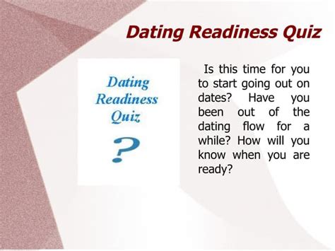 dating readiness quiz